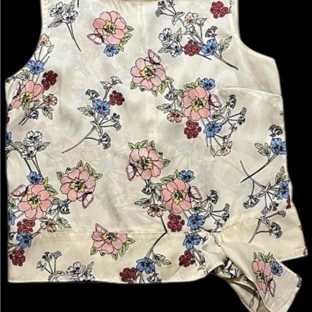 TALBOTS Floral Sleeveless Blouse Size 16W — GORGEOUS!!!